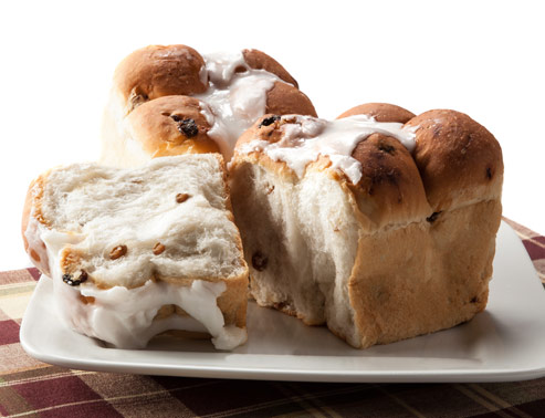 Brioche glacé aux raisins